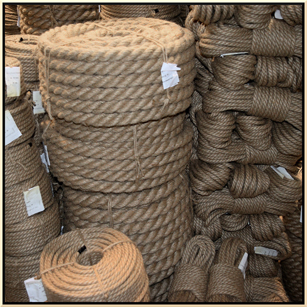 1 meter braided and twisted jute hessian rope
