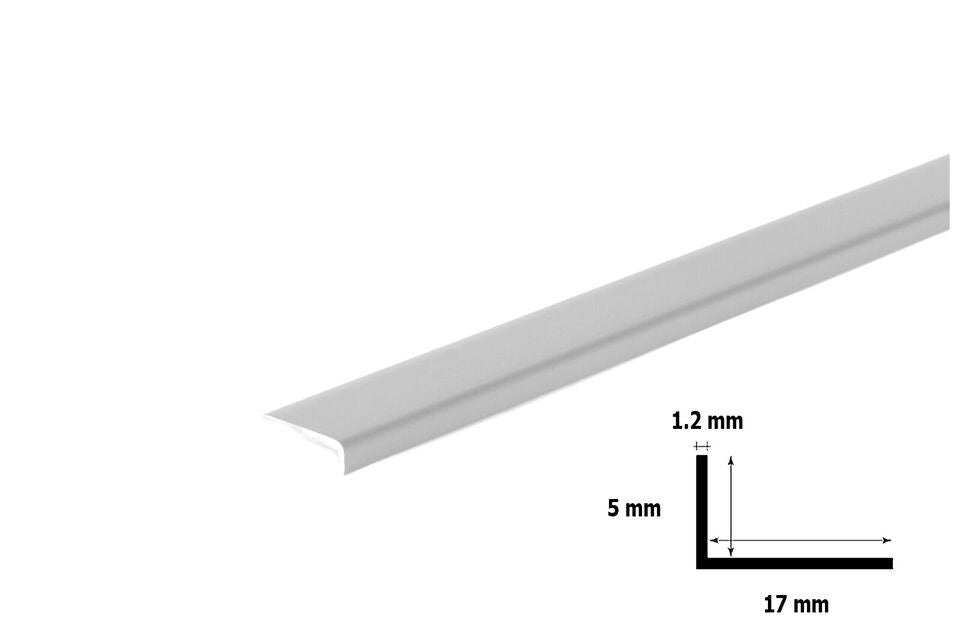 1 Meter Light Grey Plastic Pvc Corner Trim With an Unequal 90-degree Angle