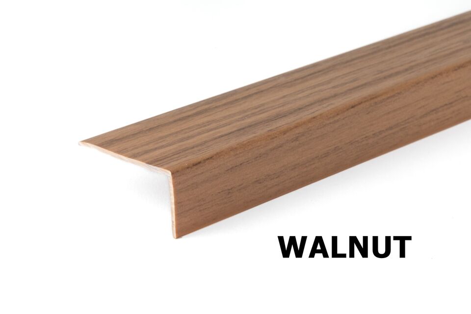 Wood Effect PVC 90° Angle Corner Trim – 1 Meter, Unequal Sides