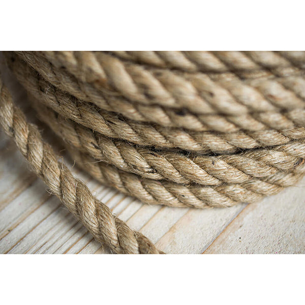 25m Long Jute Rope Strong Twisted Decking Cord
