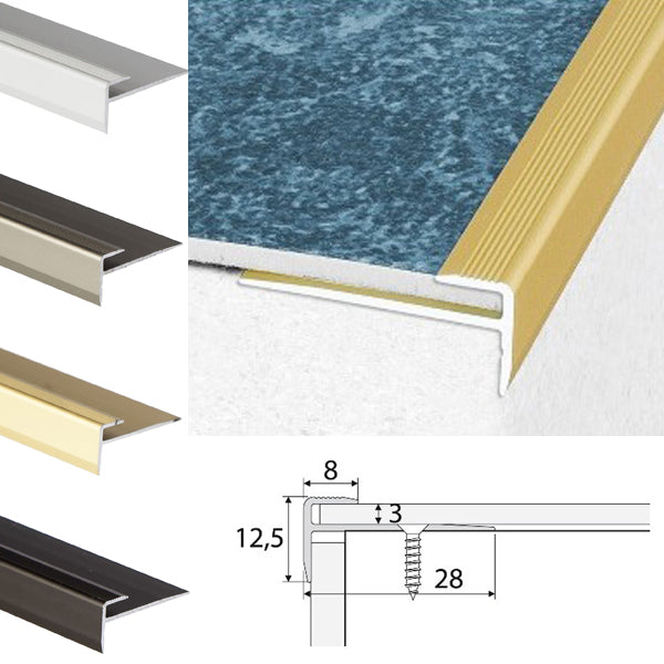 Floor Bar Trim for Flooring Anodized Aluminium Carpet Edge Ending Strip