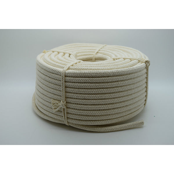 8mm Natural White Braided Cotton Rope