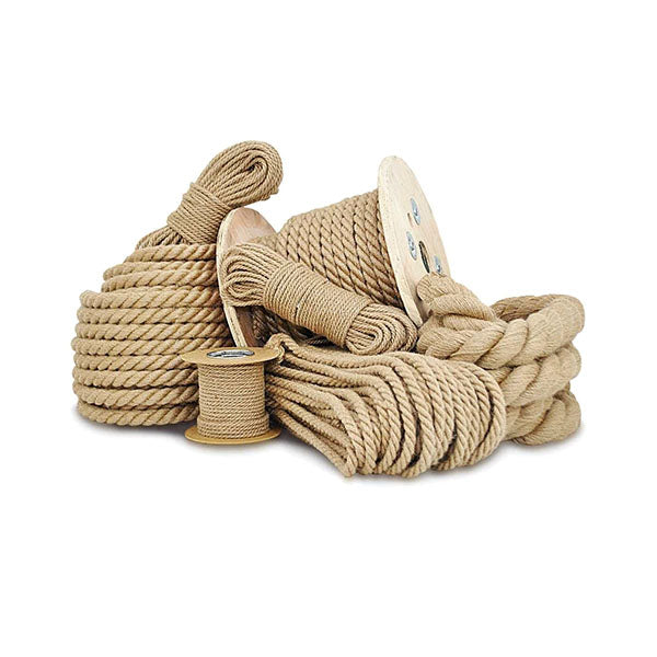 6mm Durable Natural Jute Rope - Strong Twisted Hessian Braided Sash Cord
