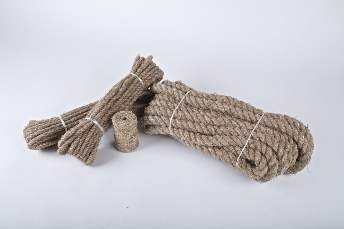 12mm thick twisted and braided European flax linen hemp rope