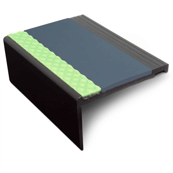 Aluminator Slimline Commercial Stair Nosing 67.5mm x 39mm Non Slip PVC Insert