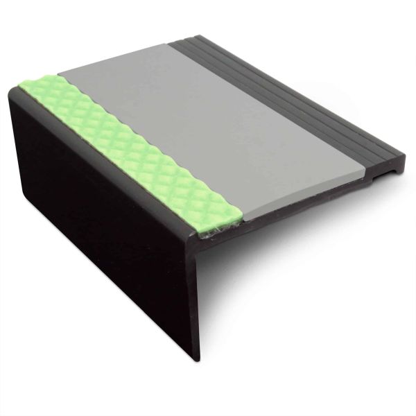 Aluminator Slimline Commercial Stair Nosing 67.5mm x 39mm Non Slip PVC Insert