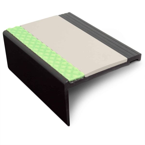 Aluminator Slimline Commercial Stair Nosing 67.5mm x 39mm Non Slip PVC Insert