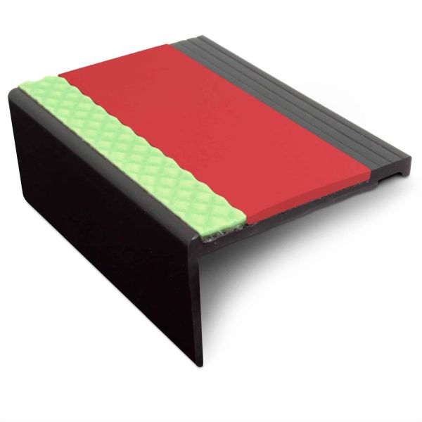 Aluminator Slimline Commercial Stair Nosing 67.5mm x 39mm Non Slip PVC Insert