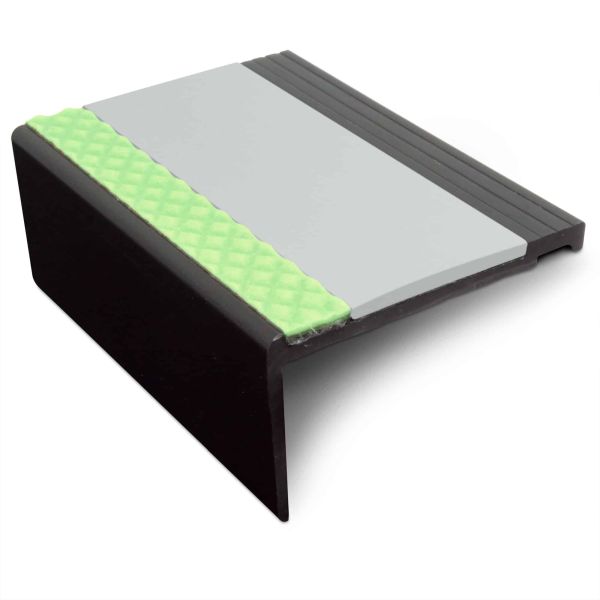 Aluminator Slimline Commercial Stair Nosing 67.5mm x 39mm Non Slip PVC Insert