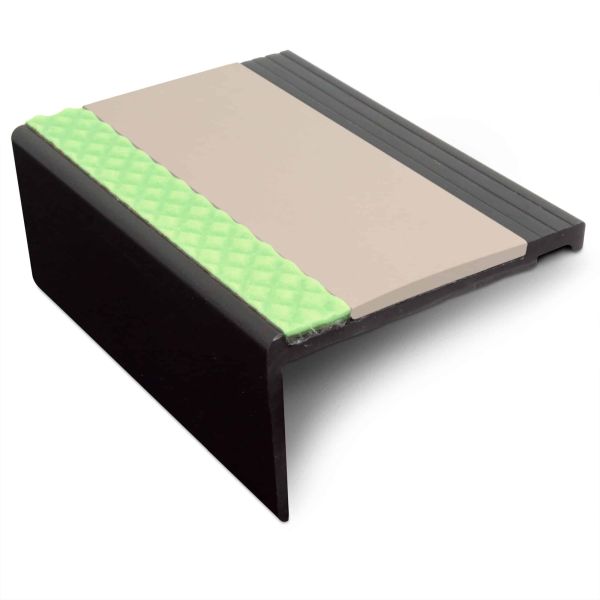 Aluminator Slimline Commercial Stair Nosing 67.5mm x 39mm Non Slip PVC Insert