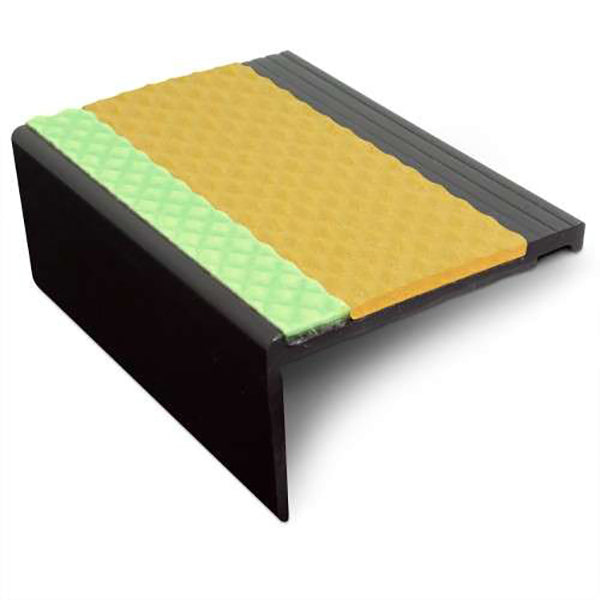 Aluminator Slimline Commercial Stair Nosing 67.5mm x 39mm Non Slip PVC Insert