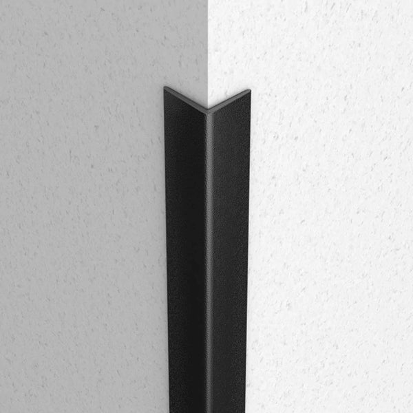 Black PVC 90° Angle Corner Trim – Durable Plastic Wall Protector