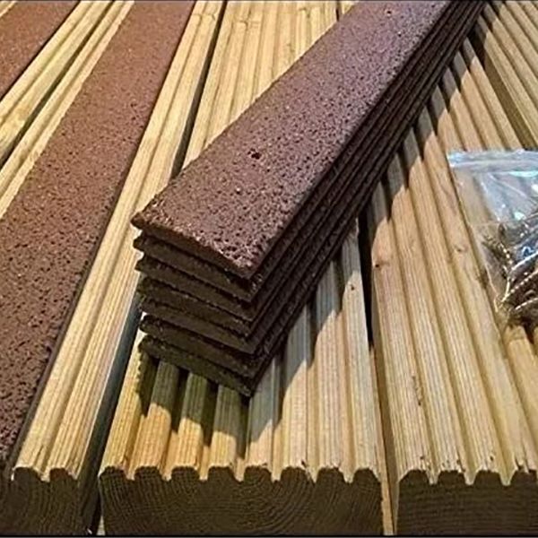 Heavy Duty Brown Anti-Slip GRP Decking Strips 50mm Width