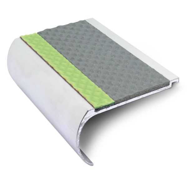 Commercial Stair Nosing - 70mm x 40mm Step Edge Protector with Tredsafe PVC Insert