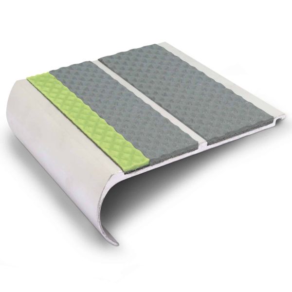 Tredsafe Bullnose Stair Nosing - 91mm x 35mm Commercial Non Slip Step Edge with PVC Insert