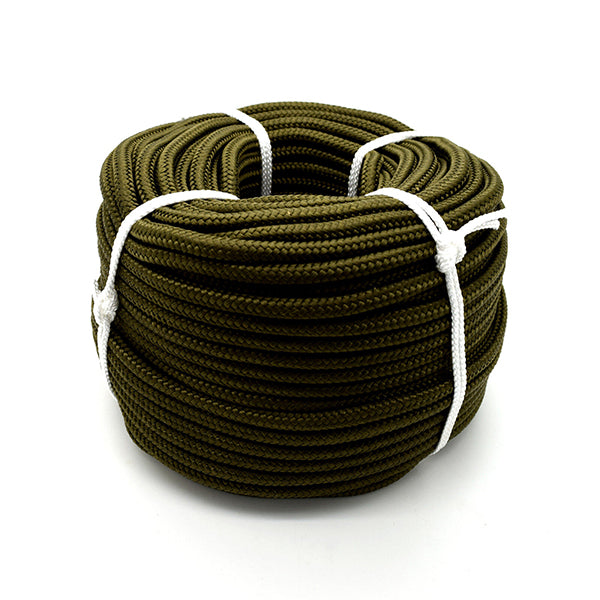 10mm Military Khaki Polypropylene Rope - Durable Army Green Cord