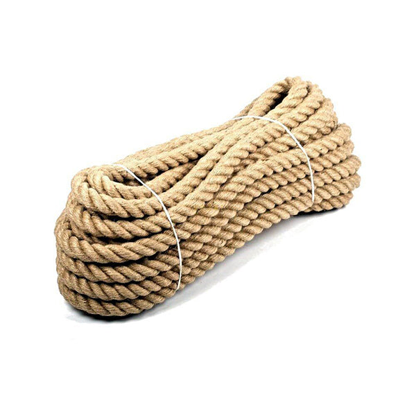 2m long twisted and braided natural jute rope