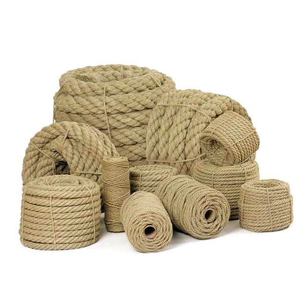 2m long twisted and braided natural jute rope