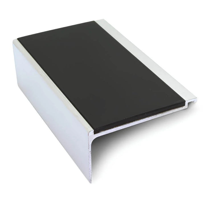 Durable Commercial Stair Nosing - 60mm x 32mm Non Slip Trim with PVC Insert