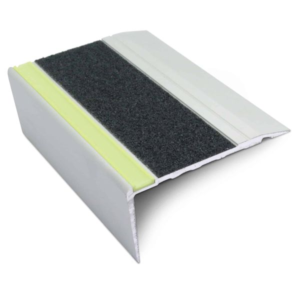 Durable Stair Nosing - 68mm x 33mm Commercial Non Slip Step Edge with Silicone Carbide Insert