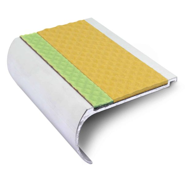 Commercial Stair Nosing - 70mm x 40mm Step Edge Protector with Tredsafe PVC Insert