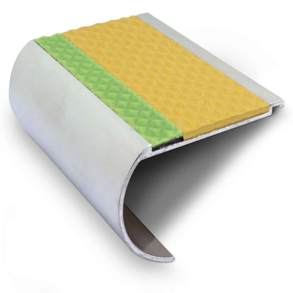 Tredsafe Stair Nosing - 71mm x 55mm Commercial Non Slip Step Edge with PVC Insert