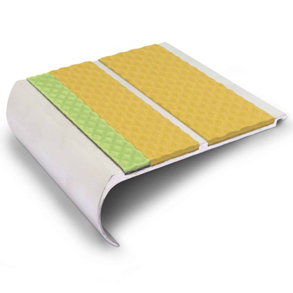 Tredsafe Bullnose Stair Nosing - 91mm x 35mm Commercial Non Slip Step Edge with PVC Insert
