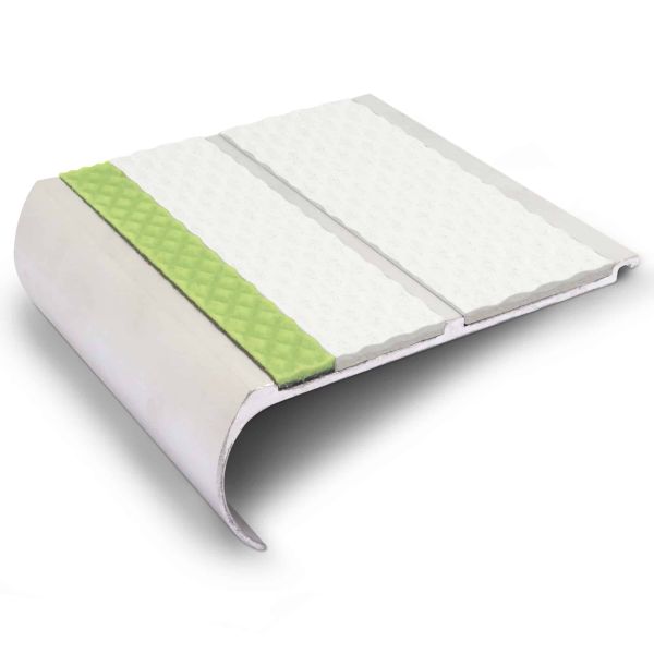 Tredsafe Bullnose Stair Nosing - 91mm x 35mm Commercial Non Slip Step Edge with PVC Insert
