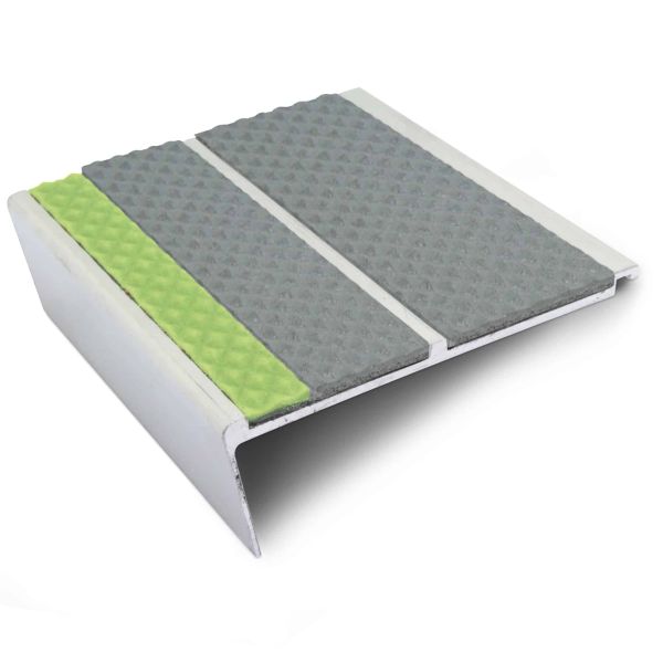 Tredsafe Commercial Stair Nosing - 93mm x 32mm Non Slip Step Edge Protector with PVC Insert