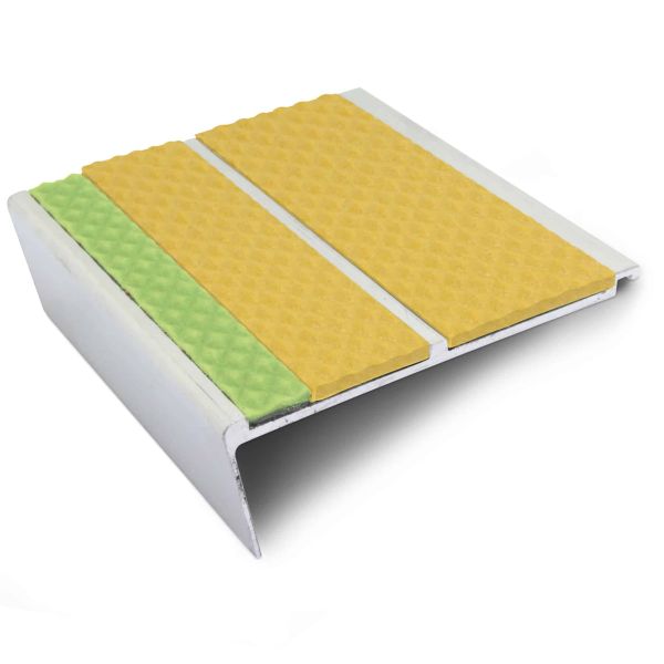 Tredsafe Commercial Stair Nosing - 93mm x 32mm Non Slip Step Edge Protector with PVC Insert