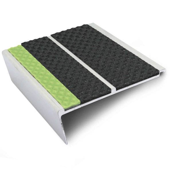 Tredsafe Commercial Stair Nosing - 93mm x 32mm Non Slip Step Edge Protector with PVC Insert