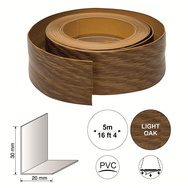 5m PVC Flexible Self Adhesive Skirting Board – Perfect for Home & Office Use