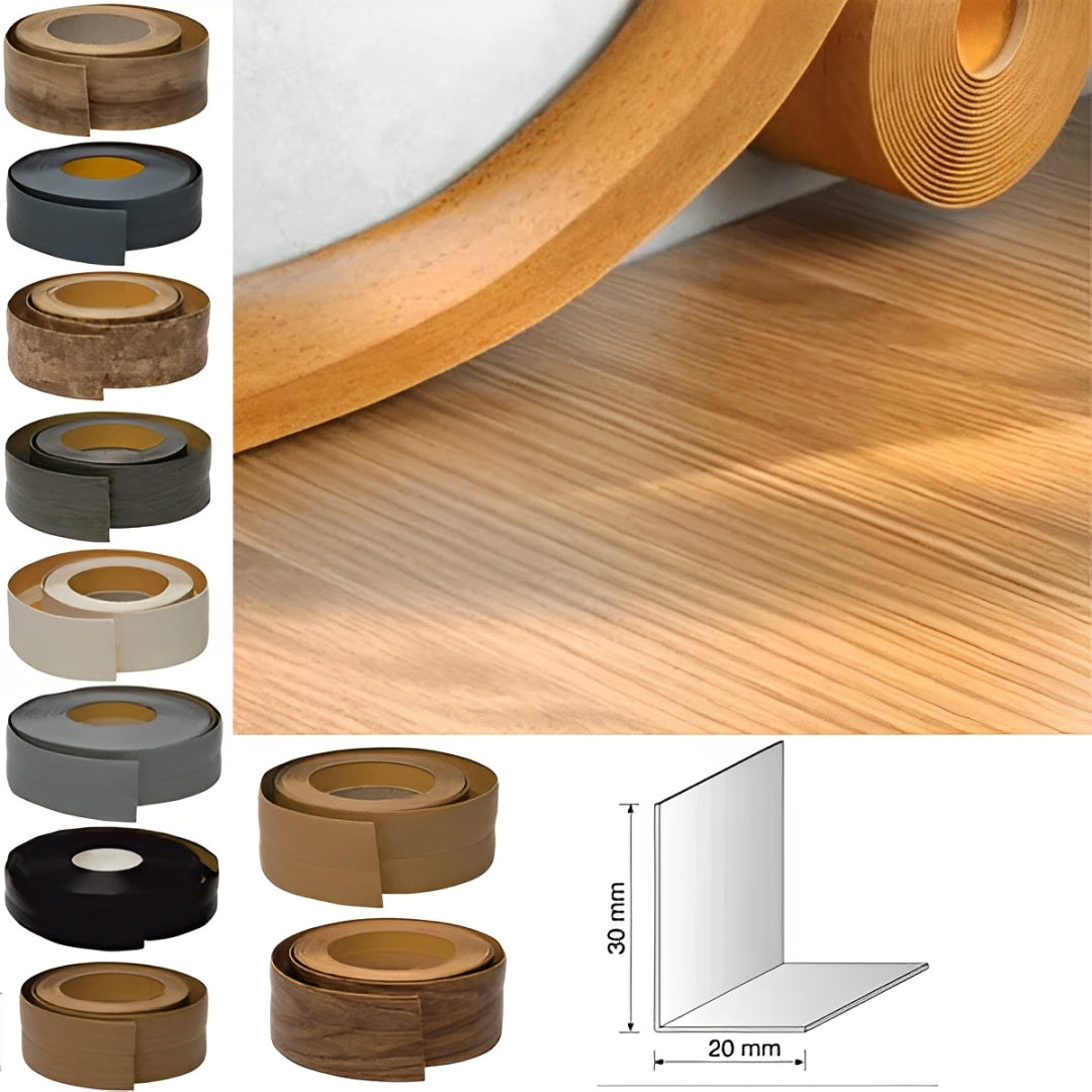 5m PVC Flexible Self Adhesive Skirting Board – Perfect for Home & Office Use