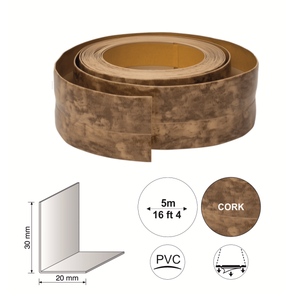 5m PVC Flexible Self Adhesive Skirting Board – Perfect for Home & Office Use