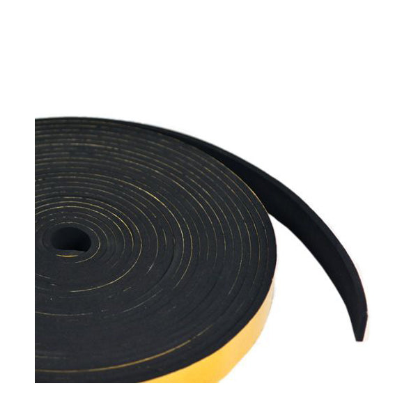 Weather Strip Tape 10m Black Neoprene for Doors, Automotive & Marine Use