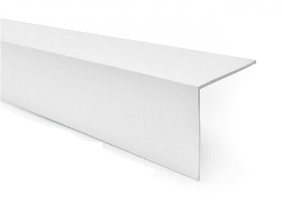 Plastic PVC 90° Corner Angle Trim – 1 Meter White